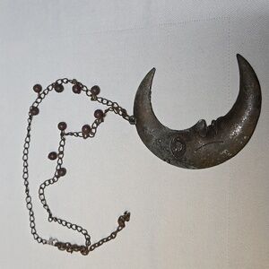 Celestial Crescent Moon Necklace | Boho Statement